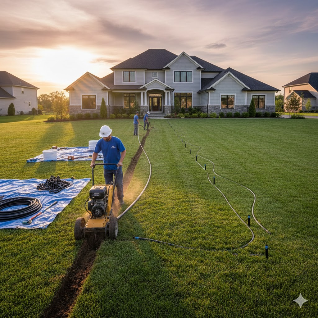 Professional irrigation installation